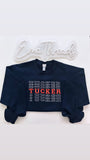 Custom player Stacked name Embroidery sweatshirt