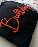 BULLDOGS puff  Embroidery sweatshirt