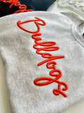 BULLDOGS puff  Embroidery sweatshirt