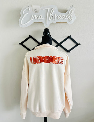 TEXAS 3D PUFF quarter-Zip Pull Over