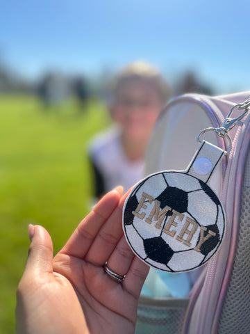 Custom soccer bag tag/ Key Chain