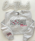 Baseball Mama Embroidery sweatshirt