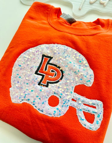 LP Sequins helmet Embroidery sweatshirt