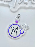 Stethoscope Embroidery Key Fob