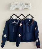 Custom Chain name Stars Half Zip Pull Over