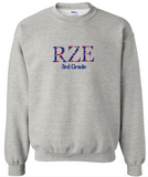 Custom Grade/School Floral Embroidery Tee & Sweatshirt