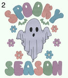 retro Ghosts Spooky Season Embroidery T Shirt/Sweatshirt