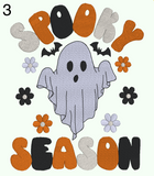 retro Ghosts Spooky Season Embroidery T Shirt/Sweatshirt