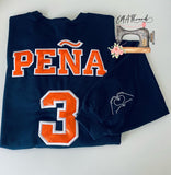 🫶🏽 PEÑA  Glitter Applique Embroidery sweatshirt