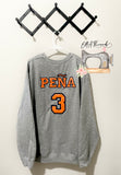 🫶🏽 PEÑA  Glitter Applique Embroidery sweatshirt