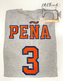 CUSTOM Player Embroidery sweatshirt-NO GLITTER