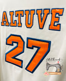 HOUSTON Appliqué Glitter Custom Player Embroidery sweatshirt