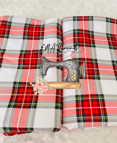 Christmas plaid Peplum top