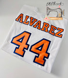 HOUSTON Appliqué Glitter Custom Player Embroidery sweatshirt