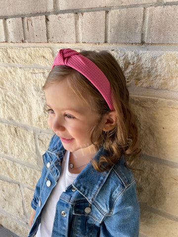 Pretty in pink Shimmer Knot headband