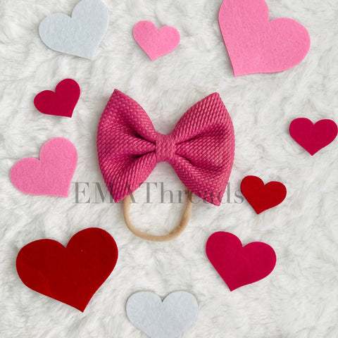 Pretty in pink shimmer Bow