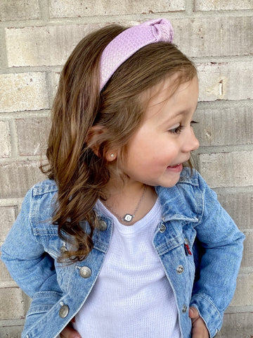 Purple shimmer hard Knot headband