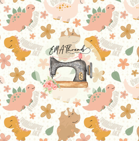 Floral dinos hard Knot Headband